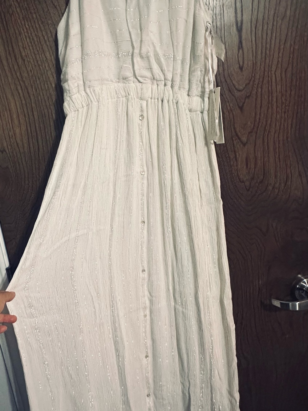 LC Button-Front Maxi Dress